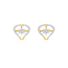 Yellow Gold Heart Diamond Cluster Studs