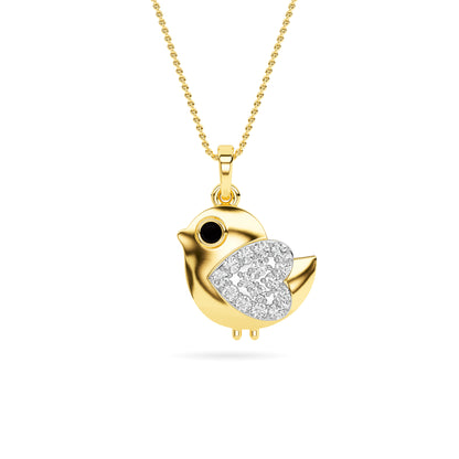 Yellow Gold Diamond Turtle Pendant