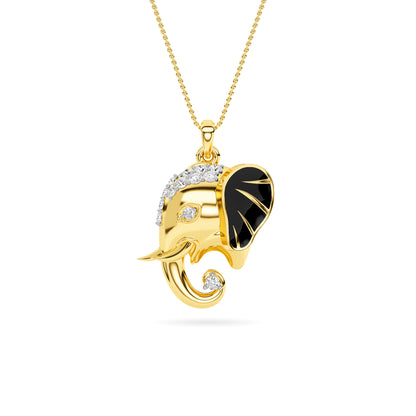 Yellow Gold Diamond Turtle Pendant