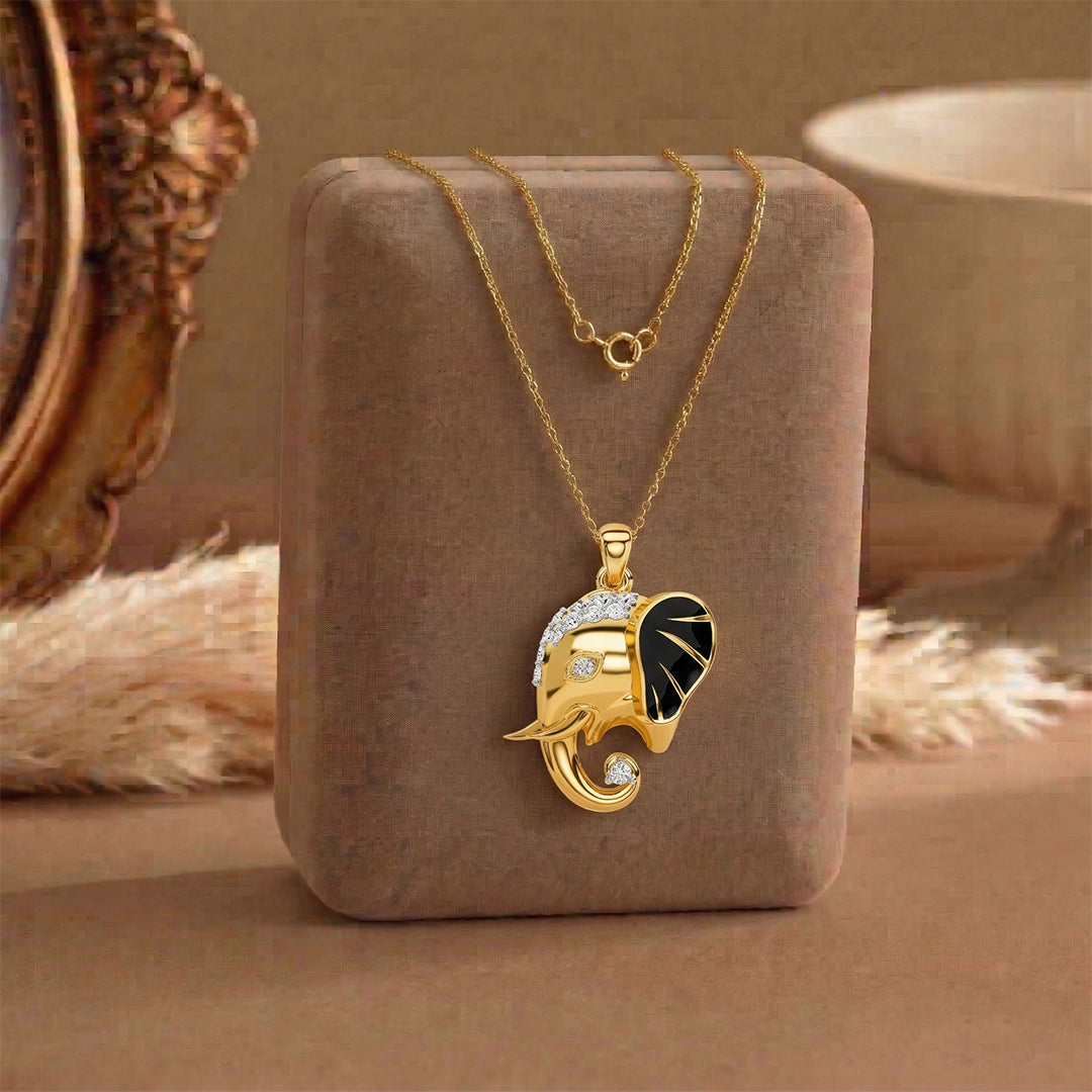 Yellow Gold Diamond Turtle Pendant