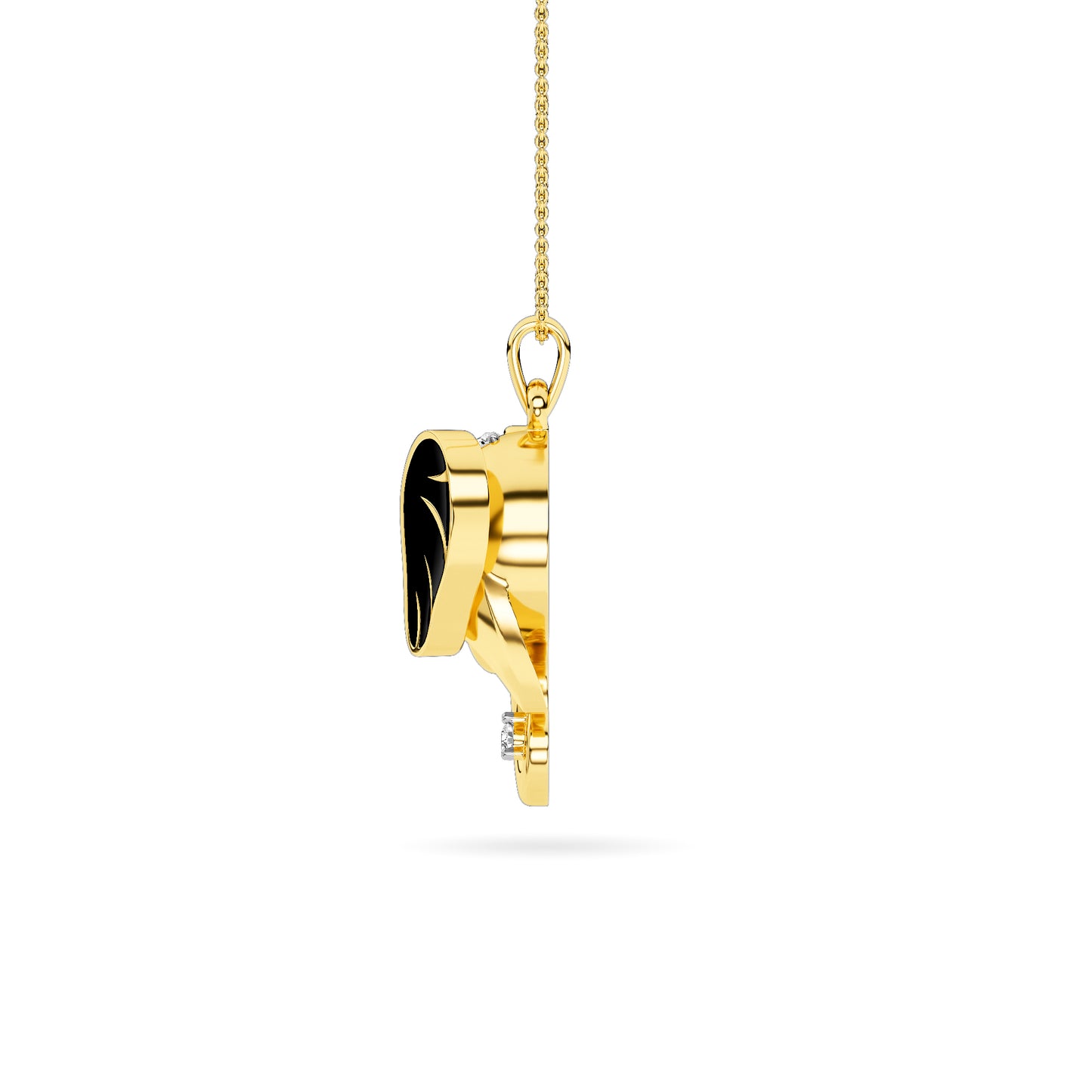 Yellow Gold Diamond Turtle Pendant