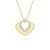 Yellow Gold Geometric Diamond Chevron Pendant