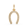 Yellow Gold Lucky Horseshoe Pavé Diamond Pendant