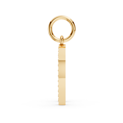 Yellow Gold Lucky Horseshoe Pavé Diamond Pendant