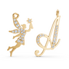 Yellow Gold Fairy Angel Diamond Pendant