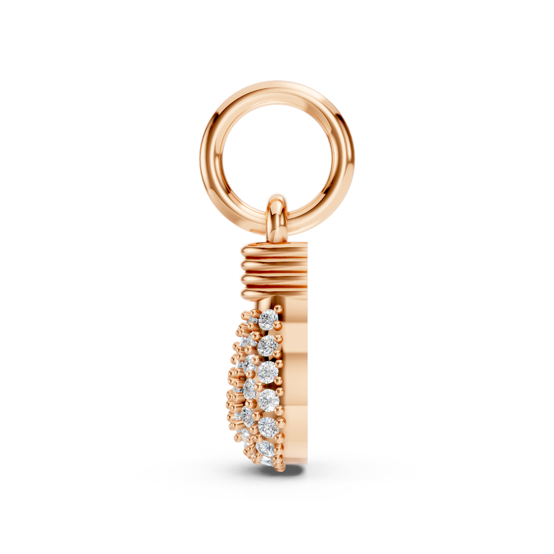 Rose Gold Lightbulb Full Pavé Diamond Pendant