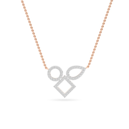 Rose Gold Multi-Shape Diamond Pendant