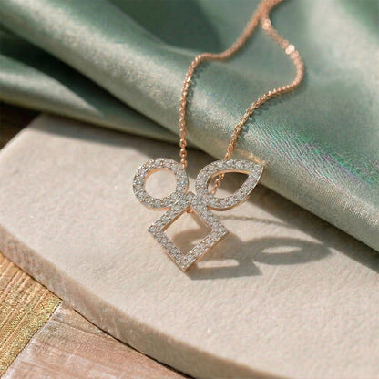 Rose Gold Multi-Shape Diamond Pendant