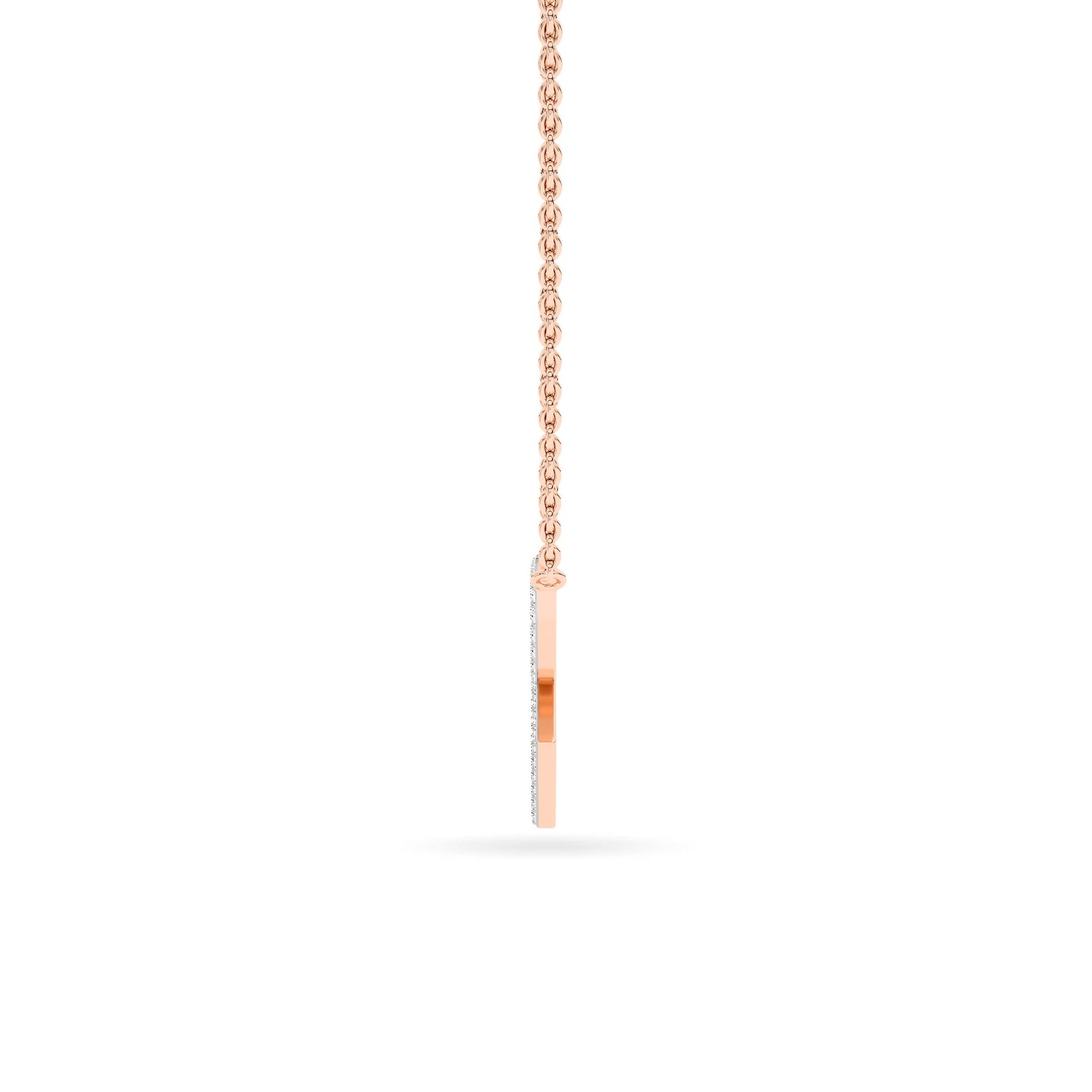 Rose Gold Multi-Shape Diamond Pendant