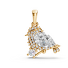 Gold Diamond Sparrow Bird Pendant
