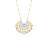 Sunburst Arc Diamond Pendant 18K Yellow Gold