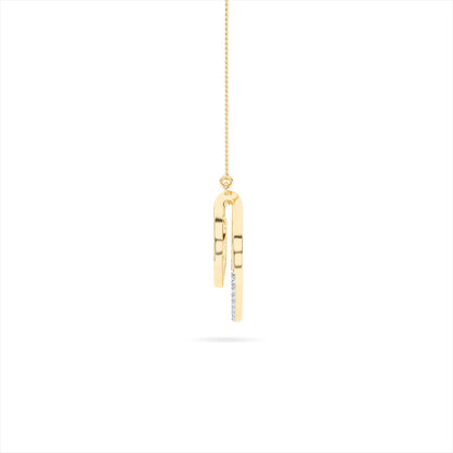Sunburst Arc Diamond Pendant 18K Yellow Gold