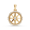 Gold Diamond Compass Star Pendant