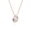 Rose Gold Floral Cluster Diamond Pendant