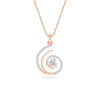 Rose Gold Spiral Diamond Pendant