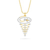 Rose Gold Spiral Diamond Pendant