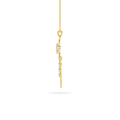 Rose Gold Spiral Diamond Pendant