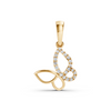 Yellow Gold Diamond Butterfly Wing Pendant