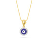 Yellow Gold Evil Eye Enamel Diamond Charm