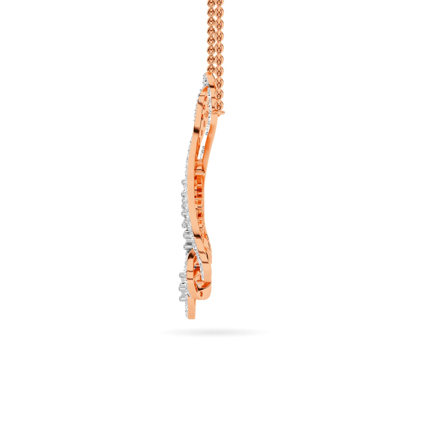 Snowflake Diamond Pendant 18K Yellow Gold