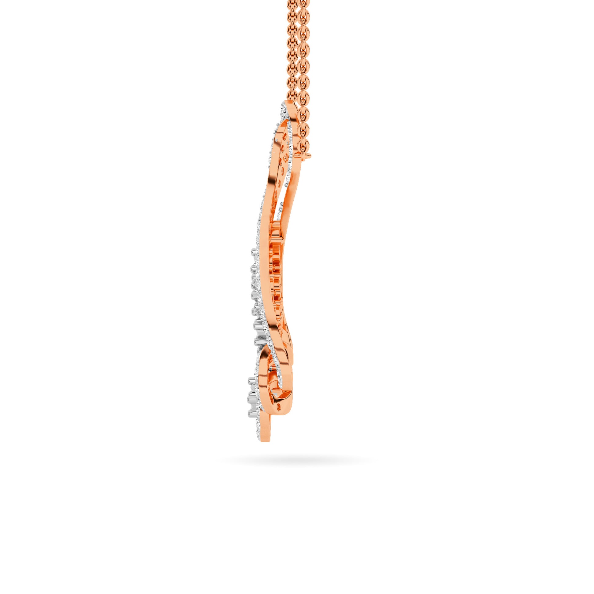 Snowflake Diamond Pendant 18K Yellow Gold