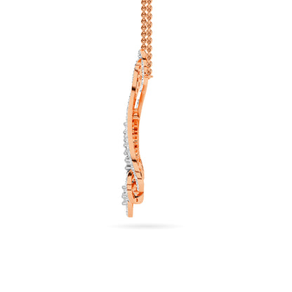 Snowflake Diamond Pendant 18K Yellow Gold