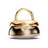Yellow Gold Handbag Solitaire Diamond Pendant