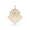 Snowflake Diamond Pendant 14K Yellow Gold