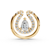 Yellow Gold Pear Solitaire Horseshoe Pendant