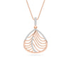 18K Rose Gold Geometric Diamond Pendant