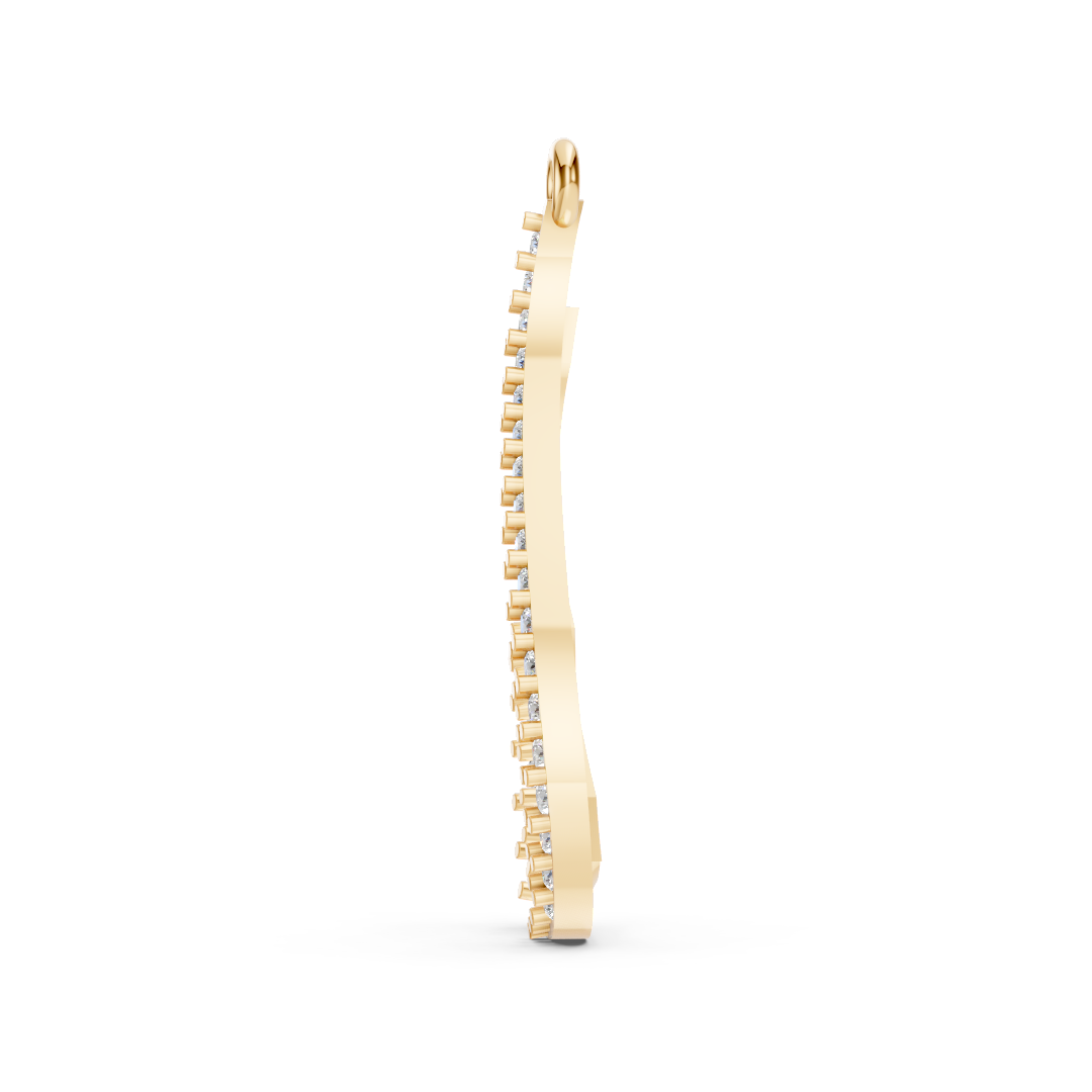 Yellow Gold Infinity Diamond Drop Pendant