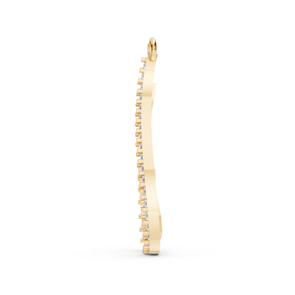 Yellow Gold Infinity Diamond Drop Pendant