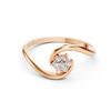Rose Gold Swirl Cluster Diamond Ring