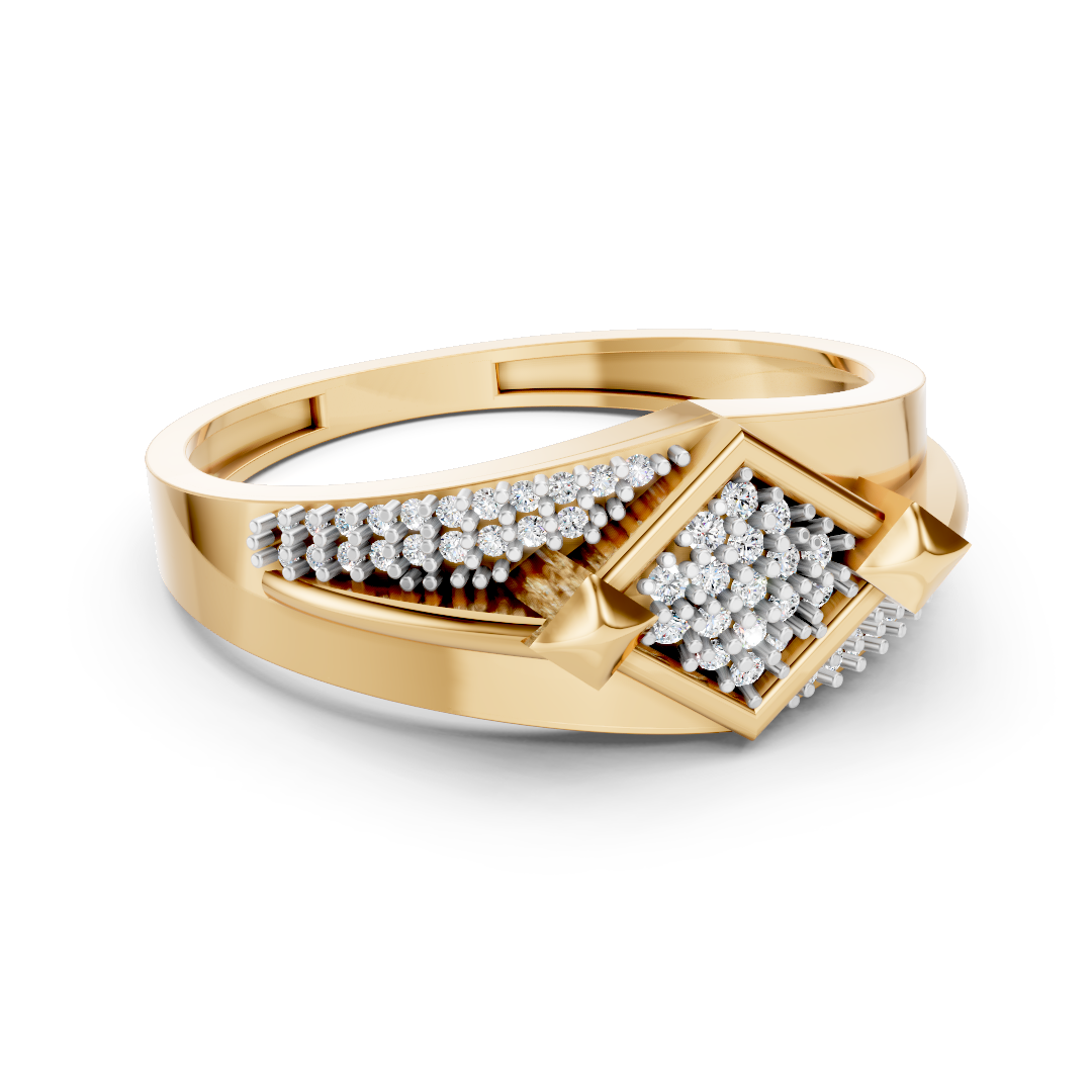 Yellow Gold Bypass Diamond Ring