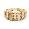 Yellow Gold Screw Accent Diamond Band Ring