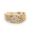 Yellow Gold Diamond Wide Pavé Band Ring