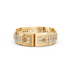 Yellow Gold Diamond Panel Band Ring