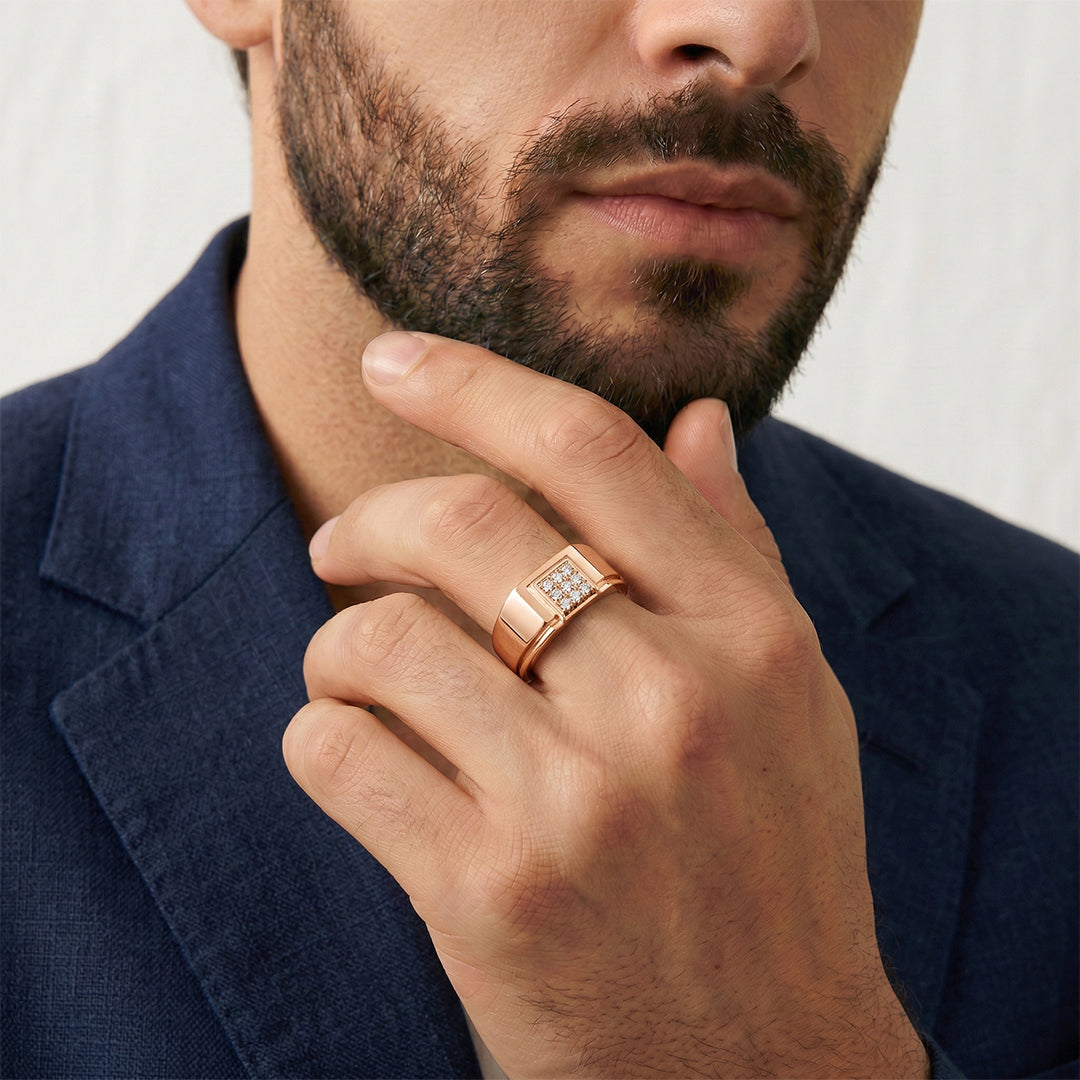 Yellow Gold Lightning Diamond Wrap Ring