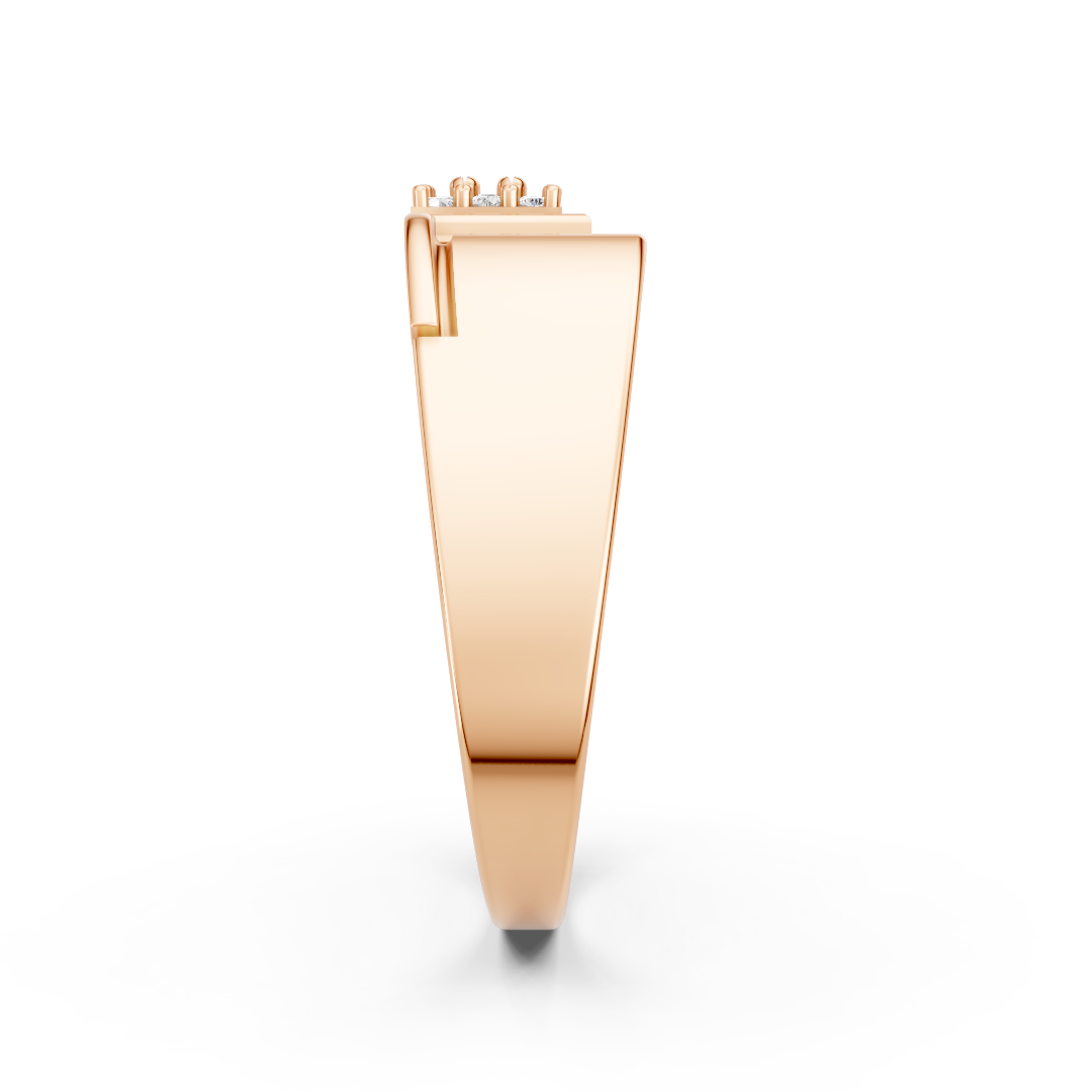 Yellow Gold Lightning Diamond Wrap Ring